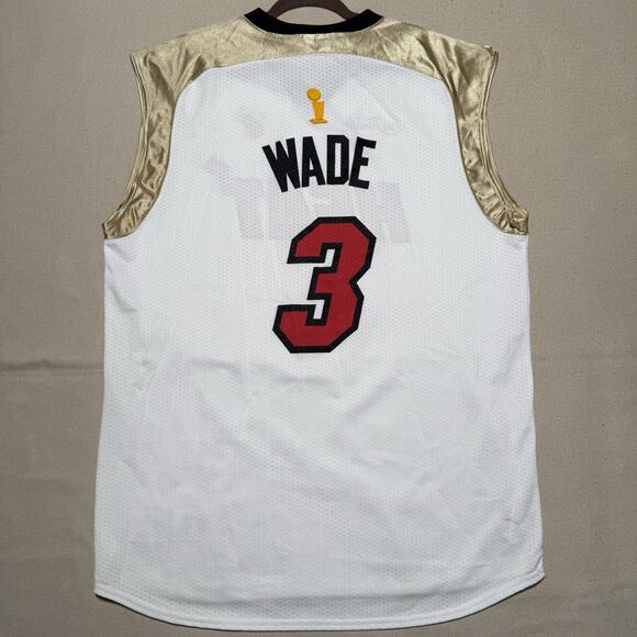 Vintage Miami Heat Dwyane Wade 2006 NBA Finals Jersey Majestic Mens XL Champions - Picture 3 of 9